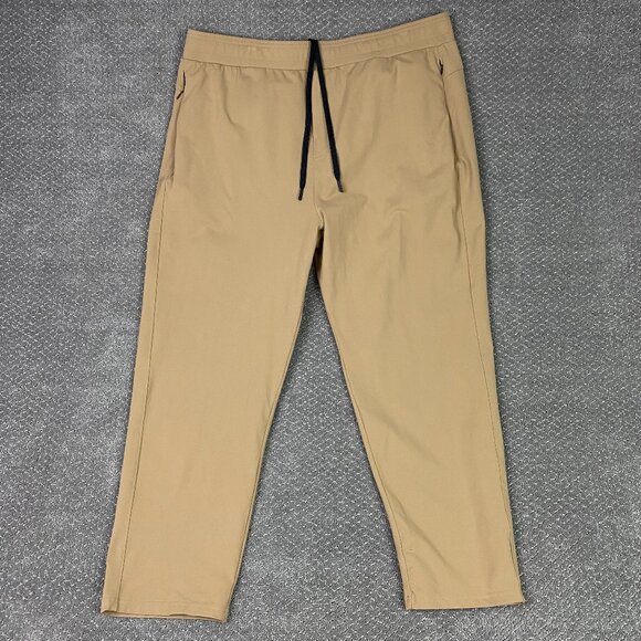 Public Rec Joggers Men's 40 x 28 Fits 39 x 27 Khaki Tan All Day Everyday Gym - Picture 1 of 15